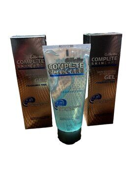 Vtg New Gillette Complete Skincare Skin Soothing After Shave Gel Lot of 3